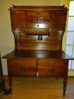 Antique Bakers Cabinet Triple Possum Drawers Hoosier Kitchen Ship Available