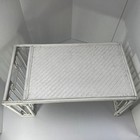 Vtg White Whicker Wood Breakfast In Bed Serving Tray W  Magazine Holder