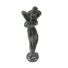 Antique Art Nouveau Finial Madonna Statue Cast Metal 3  Lamp
