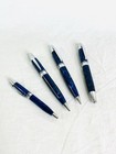 Set Of 4 Vintage Pierre Cardin Pens     Original Box     Blue   Silver Design