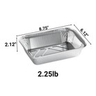 Wholesale Disposable Aluminum 2 25 Lb Oblong Pans 8 75   X 6 12   500 Ct Case