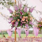 4pcs Real Touch Delphinium Silk Artificial Flower White Purple Home Decor