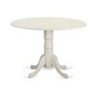East West Furniture Kitchen Table Set- A Round Dining Room Off-white Dlda3-lwh-w