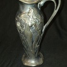 Antique Wmf Art Nouveau Silver Plate Figural Maiden 9  Liqueur Jug Ewer 290a