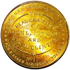  1860  New York City Ny Historical Series No 12b A B Sage Merchant Token