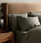 Quince Classic Organic Percale Duvet Cover Set King cal King Dusty Olive Cotton