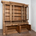 19th Century French Bleached Oak Large Bookcase Display Cabinet