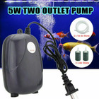 Aquarium Air Oxygen Pump 2 Outlets Bubble Tube For Fish Tank Hydroponic Pond Usa