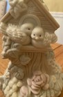 Rare Vintage Enesco Bird House Porcelain Night Light Cottagecore Nursery Baby