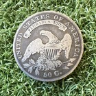 1834 Capped Bust Half Dollar 50c  fifty Cents  Lettered Edge Variety