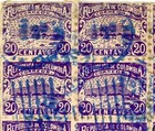 Colombia Sc 202 block Of 25 -barranquilla indistinct Blue Cancel -to London Engl