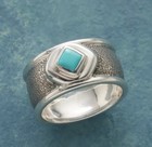 New Sundance Jewelry Catalog    textural    Turquoise Sterling Silver Ring Size 7