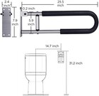 Botabay 29 5 Inch Toilet Grab Bar Wall Mounted Bathroom Safety Rail For Seniors 