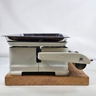 Vintage Made In Sweden Beam Scale 26 Lbs 16 Oz Cream Chrome Kitchen Office Decor