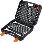 32-piece Wrench Set Sae Metric Chrome Vanadium Steel Combination Tool Case New