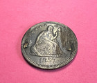 1857 Love Token Seated Liberty Quarter  ma 