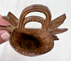 Antique Hand Carved Basket   Leaf Match Holder Striker De Lendrecie s Fargo Nd