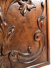Scroll Leaf Fruit Vase Walnut Carving Panel Antique French Architectural Salvage