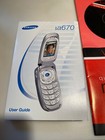 Samsung Sch A670 User Guide Mobile Phone Instruction Manual  No Phone