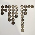 Lot Of 33 Guatemala Silver 1 4 Reales 1872-1885  Holed