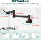 Pot Filler 19 Inch Wall Mount Folding Stretchable Kitchen Restaurant Faucet Stai
