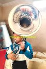 Sousaphone 22  Bell Tuba In Chrome Polish Made Of Pure Brass case  free Shipping