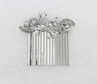 Clear Rhinestone Crystal Floral Hair Comb Wedding Bridal Accessory 1 Pcs