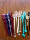Lot Of 50 Vintage Plastic Cocktail Swizzle Sticks   Drink Stirrers   Picks