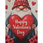 New Home   Garden 1pc Double Side Happy Valentines Day Gnome Garden Flag 12x18