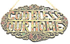 Vintage Judaica God Bless Our Home Jerusalem Israel Brass Plaque Jewish Hebrew