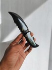 7  Black Obsidian Knife     Handcrafted Polished Blade     Volcanic Glass Dagger 