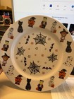 Halloween Novelty Dinner Plate 10 5in Round Shiny Witch Ghost Cat
