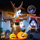 12 Ft Halloween Inflatables Tree Outdoor Decorations Blow Up Yard Scary Dead Tre