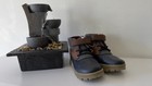 Carter s Brown Gray Black Ankle Boots Synthetic Lace Up Rubber Sole Kids Us 12