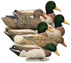 Higdon Outdoors Magnum Mallard Duck Decoy Flocked Head 6 Pack Foam Filled