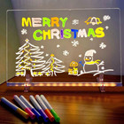 14 x10  Led Note Board Acrylic Glow 7 Colors Dry Erase Drawing Board Kids Gifts
