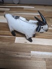 White Metal Mountain Goat-figural-hand Made-recycled    Metal-9 5 x 5  New