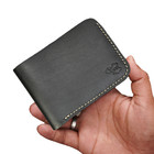 Genuine Handmade Full Grain Pure Leather Bifold Wallet For Men  Slim And Natural