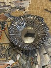 Sterling Silver Pierced Floral Scroll Rim Ornate Bon Bon Dish Bowl William Neale
