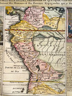Peru Lima 1720 Henri Chatelain Large Antique Map 18th Century