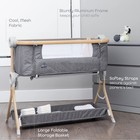 Portable Baby Bassinet Bedside Sleeper Playpen Crib Grey Wood Look B2-wood-652