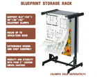 Nib Innovate Mobile Blueprint Storage Rack Adjustable Mobile Office Construction