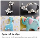 12 Pack Cookie Cutters Shapes Kids Home Baking Metal Animal Stainless Steel Mold
