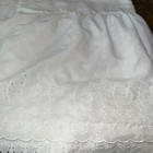Vintage White Eyelet Lace Dust Ruffle Crib Bed Skirt Grandma Core Shabby Chic