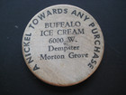 Wooden Nickel United States Of America Buffalo Ice Cream Morton Grove Token Coin