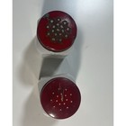 Vintage Milk Glass Salt And Pepper Shakers Dutch Girl Boy Red Lids