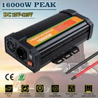 Car Power Inverter 16000w 6000w 4000w Dc 12v To Ac 110v Solar Converter Usb Port
