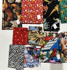 Lot Of 12 Animal Print Quilting Sewing Textile Art Cotton Fabric 4  Yards