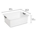 Large Ultra    Basket Open Plastic Storage Bin Versatile Organization Solution