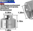 27mm Oil Filter Socket Wrench 3 8  Drive 6-point Cv Steel Cap Removal Tool